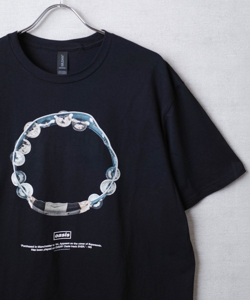 oasis  ブラック タンバリン ROCK OFF tシャツ 「ROCK-OFF」「3」OASIS TAMBOURIN T-SHIRTS メンズ