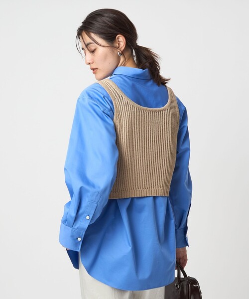 ベスト ジレ メッシュ ニット ビスチェ -ウォッシャブル- レディース