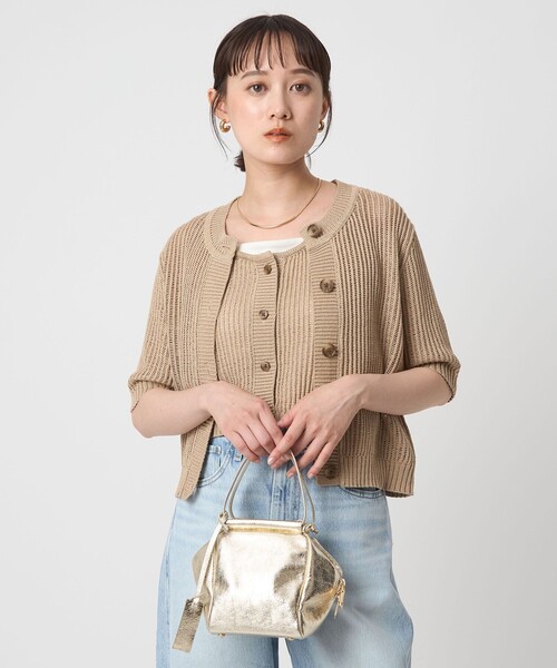 ベスト ジレ メッシュ ニット ビスチェ -ウォッシャブル- レディース