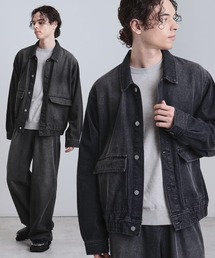 セットアップ 「上下2点セット」デニムブルゾン＋ワイドデニムパンツ メンズ｜ZOZOTOWN Yahoo!店