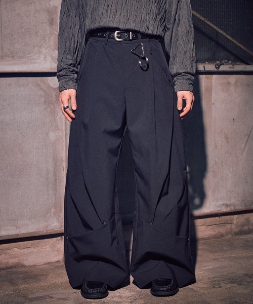 Casper john / プロテクトタックワイドパンツ　変形スラックス Casper John（キャスパージョン） パンツ Protect tuck wide pants