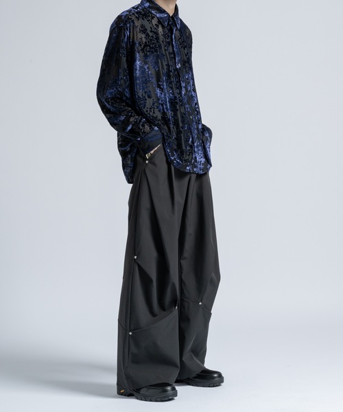 Casper John（キャスパージョン） パンツ Protect tuck wide pants