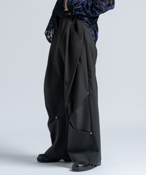 Casper John（キャスパージョン） パンツ Protect tuck wide pants