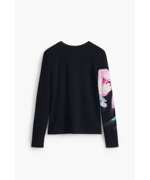 Desigual（デシグアル） tシャツ 水彩画風フローラル長袖Tシャツ 