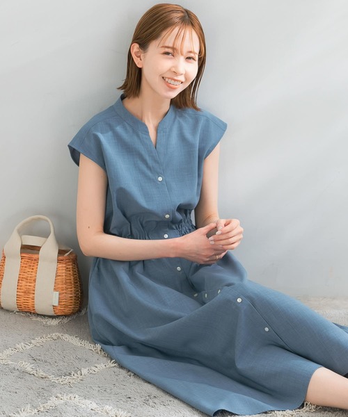 URBAN RESEARCH ROSSO WOMEN」 ノースリーブワンピース FREE ブルー
