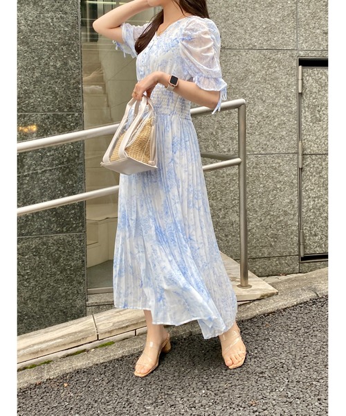 「INGNI」 半袖ワンピース M ネイビー レディース_画像4