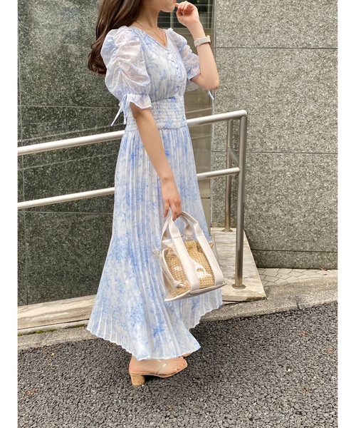 「INGNI」 半袖ワンピース M ネイビー レディース_画像6