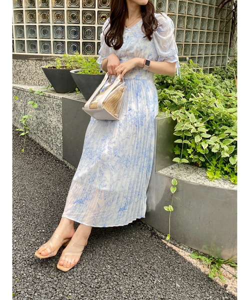 「INGNI」 半袖ワンピース M ネイビー レディース_画像8