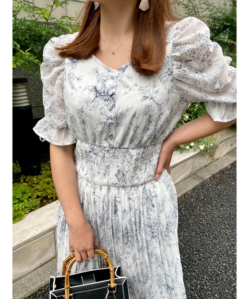 「INGNI」 半袖ワンピース M ネイビー レディース_画像10