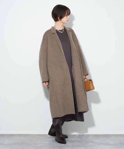 Plage 100%ウール チェスターコート 38 plage（プラージュ） チェスターコート 38 ブラウン レディース
