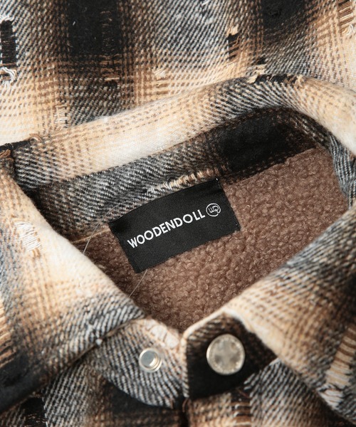 WOODENDOLL ブルゾン アウター 裏ボア オンブレ チェック シャツ