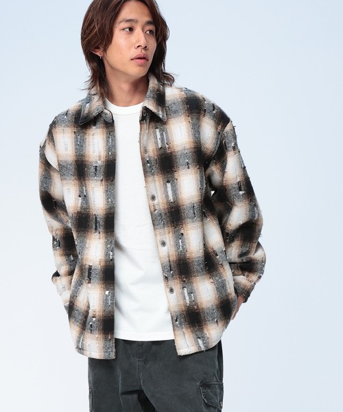 WOODENDOLL ブルゾン アウター 裏ボア オンブレ チェック シャツ