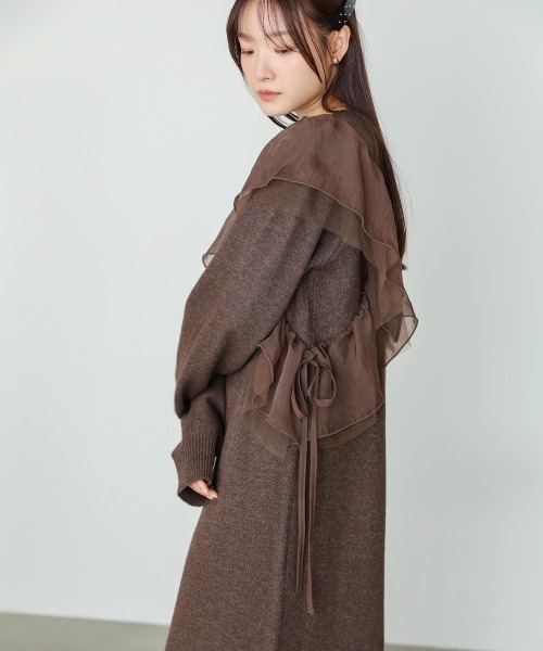 極美品❣️フリルが素敵なニットワンピース フリルポロニットワンピース | JILL by JILL STUART（ジル バイ ジル