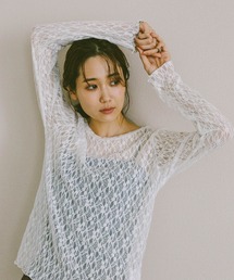 d.i.a. 黒 長袖 Tシャツ レース デザイン 値下げ交渉可能 d.i.a. 黒