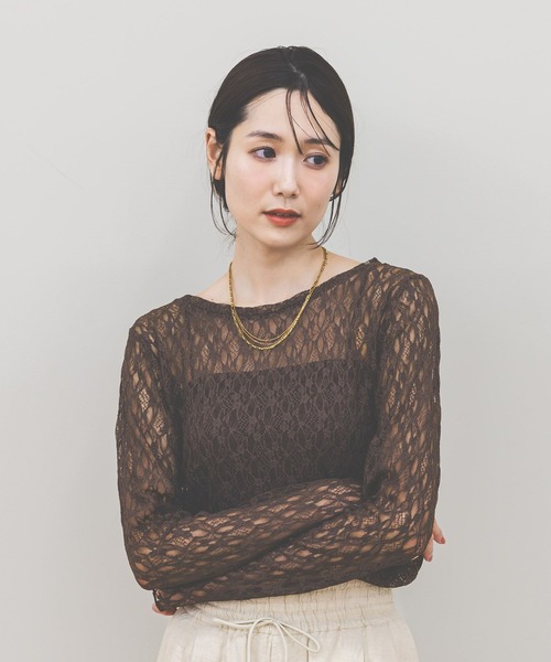d.i.a. 黒 長袖 Tシャツ レース デザイン 値下げ交渉可能 d.i.a. 黒