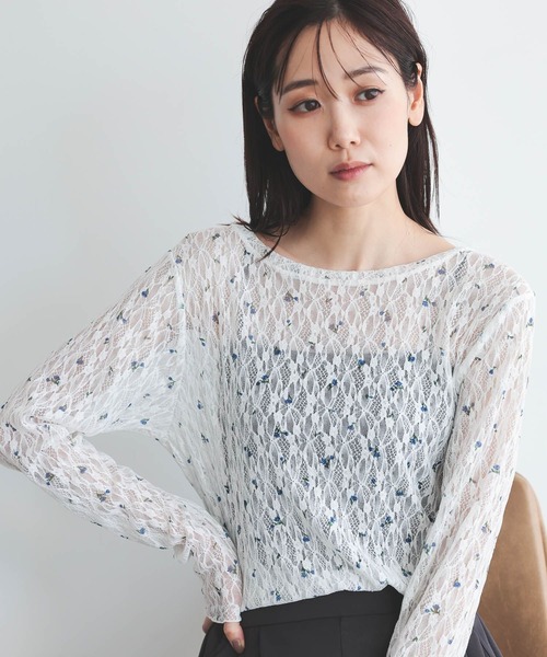 GLOBAL WORK（グローバルワーク） tシャツ ストレッチ総レースプル