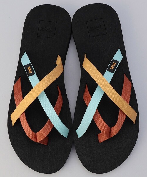 「Teva」 フラットサンダル 8 ブラック レディース_画像2
