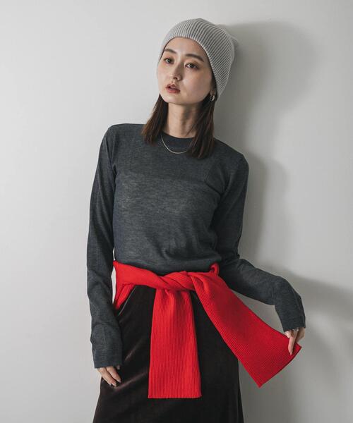 SENSE OF PLACE by URBAN RESEARCH ニット セーター シアーハイネック