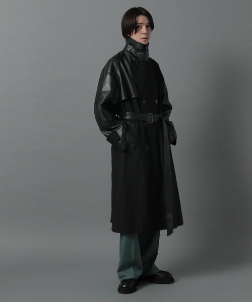 HARE 黒 ロングコート MEDIUM HARE 「HARE」 トレンチコート MEDIUM ブラウン メンズ : ZOZOTOWN