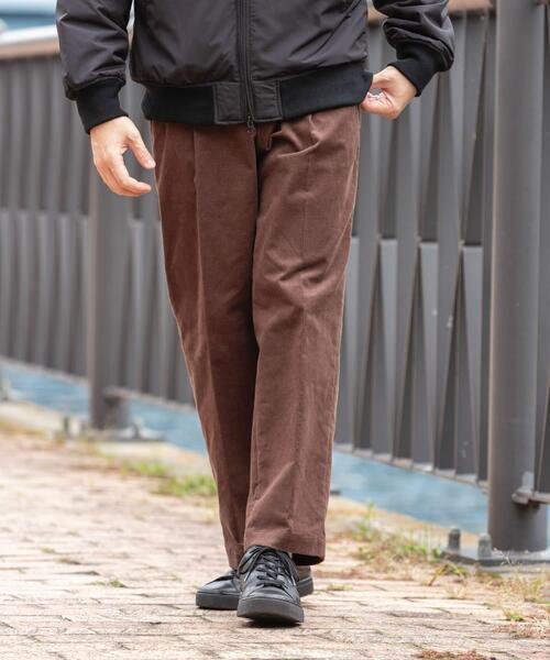【MOCHA】『XLサイズあり』ストレッチコーデュロイ1タックワイドスラックス アーバンリサーチ ロッソ URBAN RESEARCH ROSSO 『XLサイズあり