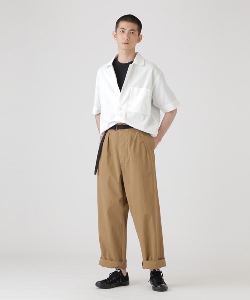 「MHL.」 7分袖シャツ LARGE ホワイト メンズの画像