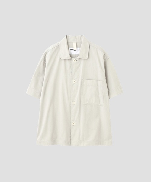 「MHL.」 7分袖シャツ LARGE ホワイト メンズの画像
