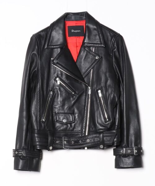 【mipo♡】GRACE CONTINENTAL レザージャケット GRACE CONTINENTAL（グレースコンチネンタル） レザーブルゾン 38