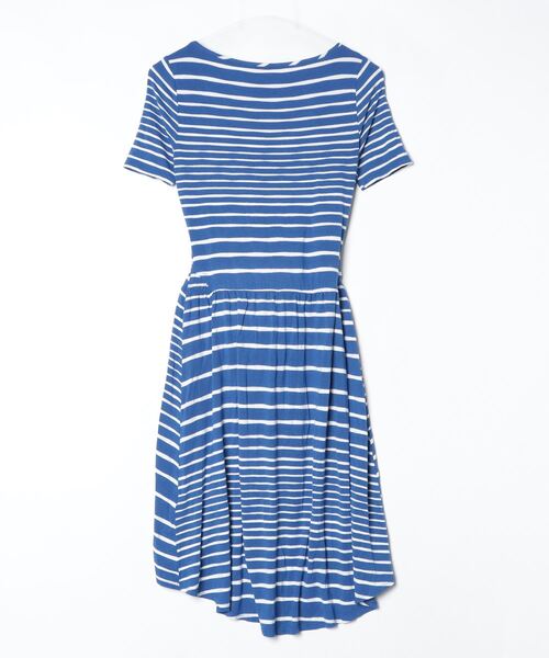 「three dots」 半袖ワンピース X-SMALL ブルー レディース_画像2
