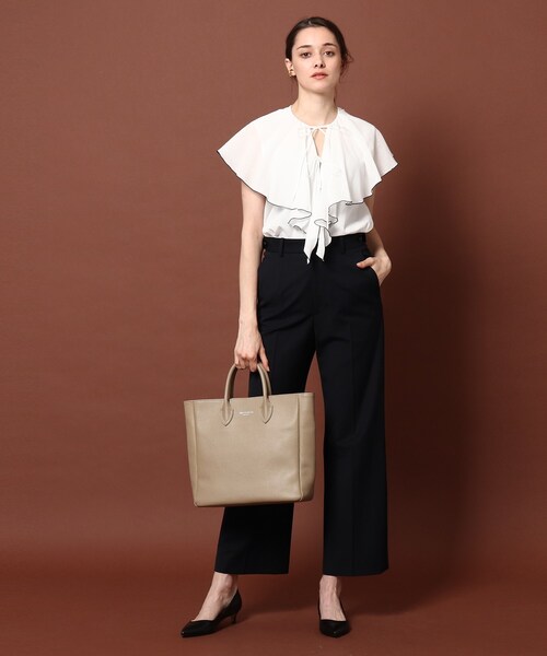 「DRESSTERIOR」 ノースリーブブラウス 38 ネイビー レディース_画像6