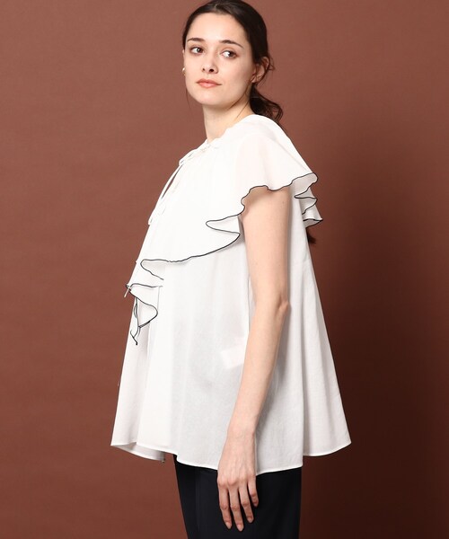 「DRESSTERIOR」 ノースリーブブラウス 38 ネイビー レディース_画像8