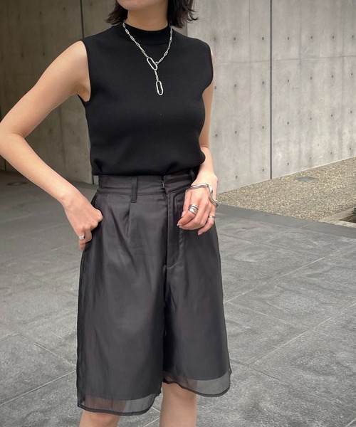 「&g'aime」 ノースリーブニット FREE ブラック レディース_画像4