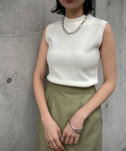 「&g'aime」 ノースリーブニット FREE ブラック レディース_画像5