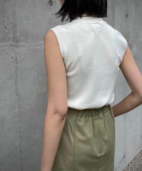 「&g'aime」 ノースリーブニット FREE ブラック レディース_画像8