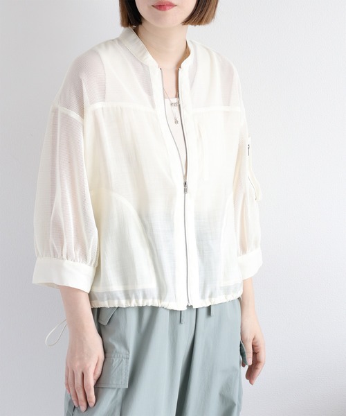 「cepo」 ブルゾン M オフホワイト レディース_画像6