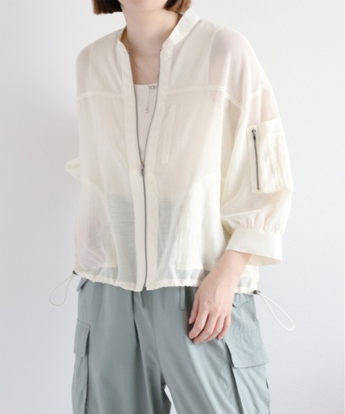 「cepo」 ブルゾン M オフホワイト レディース_画像7