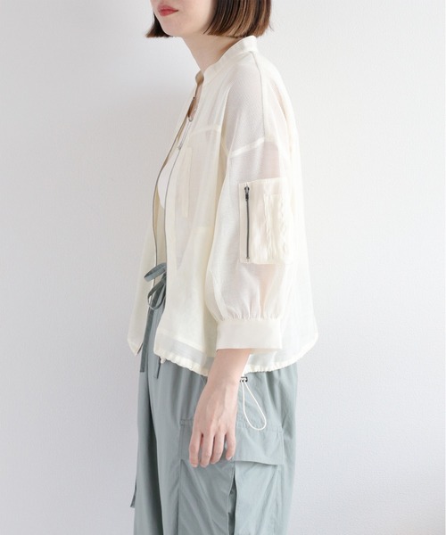 「cepo」 ブルゾン M オフホワイト レディース_画像8