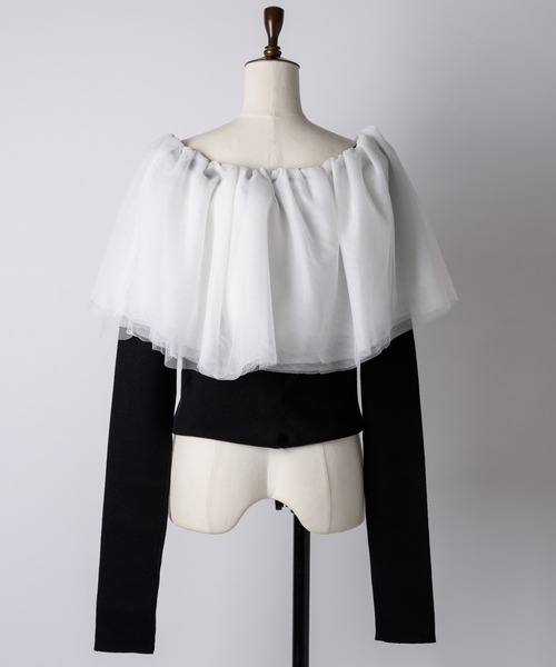 「J1U by LA BELLE ETUDE」 長袖ニット FREE シルバー レディース_画像6