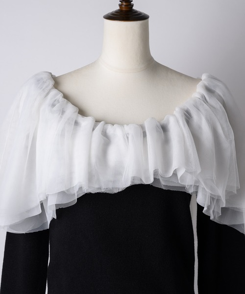 「J1U by LA BELLE ETUDE」 長袖ニット FREE シルバー レディース_画像7