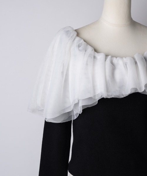 「J1U by LA BELLE ETUDE」 長袖ニット FREE シルバー レディース_画像8