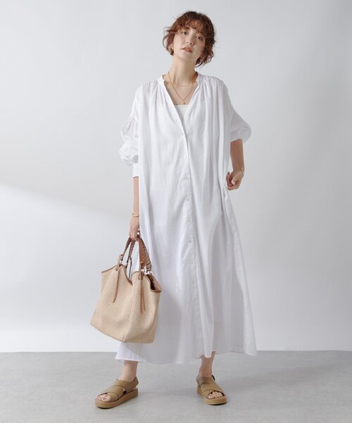 「RIVE DROITE」 長袖ワンピース 38 ホワイト レディース_画像3