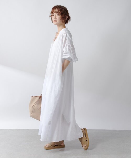 「RIVE DROITE」 長袖ワンピース 38 ホワイト レディース_画像4