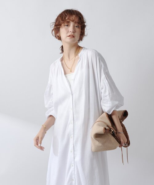 「RIVE DROITE」 長袖ワンピース 38 ホワイト レディース_画像6