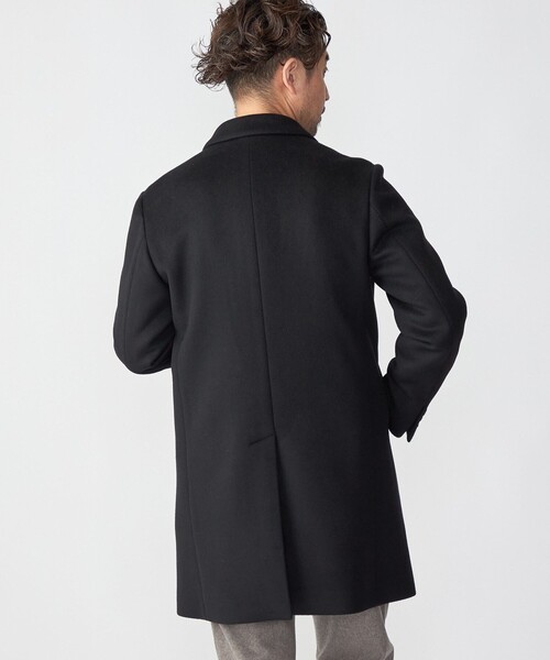 SHIPS（シップス） チェスターコート SMALL ブラック メンズ