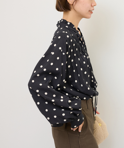 JOURNAL STANDARD relumeドットプリントフリルブラウス JOURNAL STANDARD relume（ジャーナルスタンダード レリューム）の