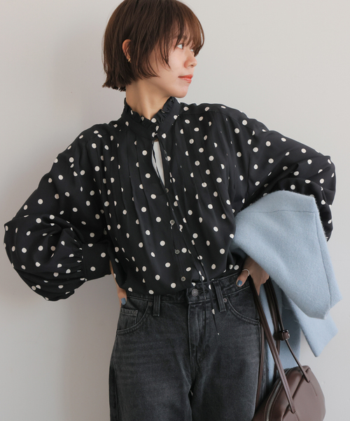 JOURNAL STANDARD relume  ドット柄メッシュレースブラウス JOURNAL STANDARD relume（ジャーナルスタンダード レリューム