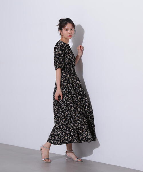 「N.（N. Natural Beauty Basic）」 半袖ワンピース MEDIUM ブラック レディースの画像