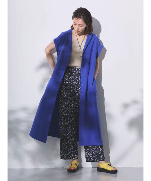 「Green Parks」 「chocol raffine robe」イージーパンツ FREE ブルー レディース_画像3