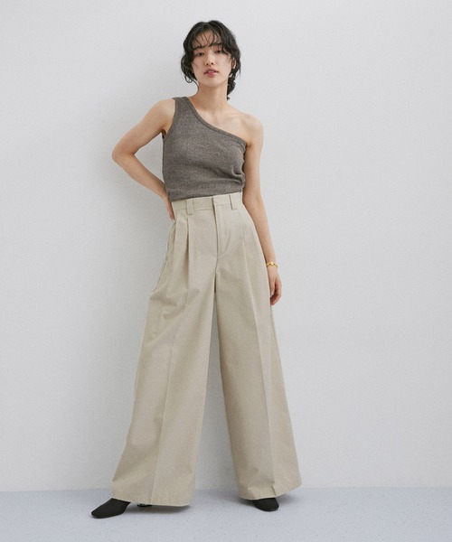 「ADAM ET ROPE'」 チノパンツ 36 ベージュ レディース_画像2