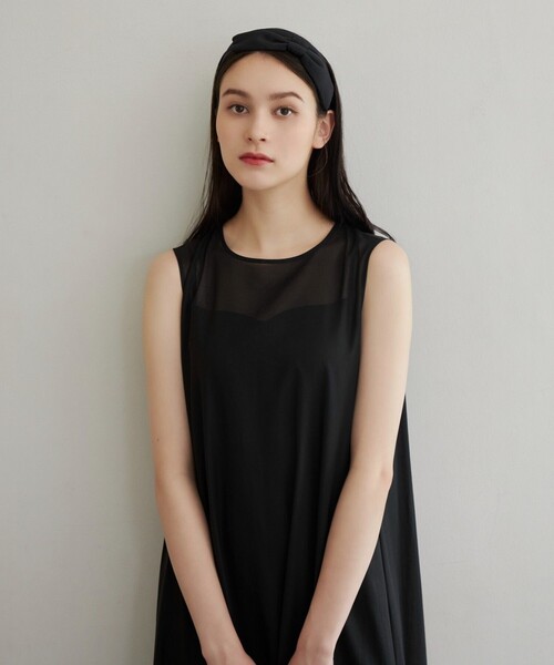 「ANAYI」 半袖ワンピース 36 グリーン レディース_画像2