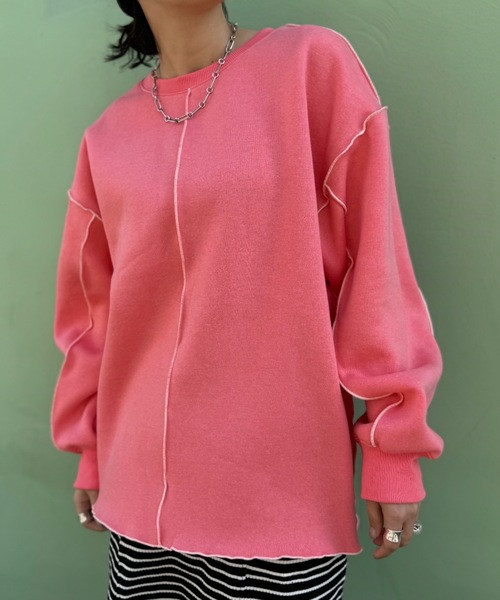 「mi via loca」 スウェットカットソー FREE トップグレー レディース_画像2